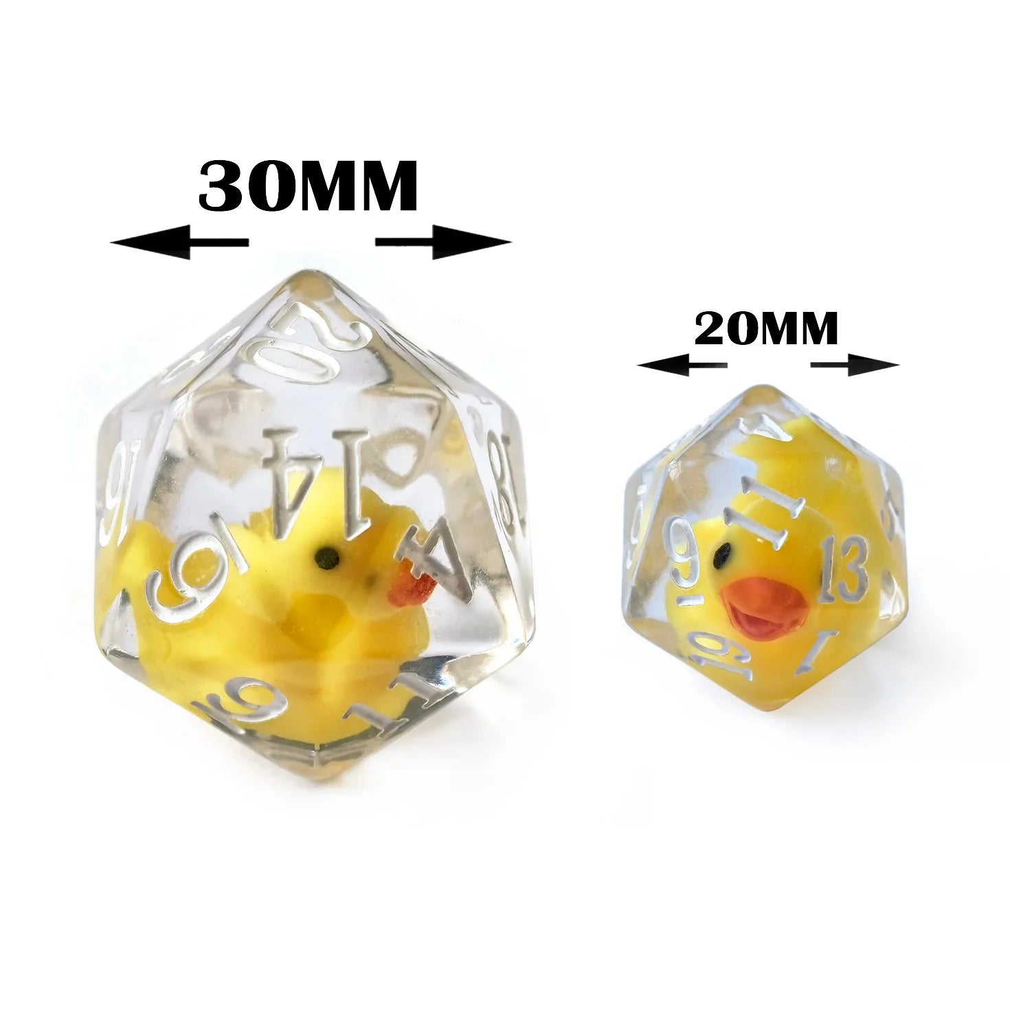 Bescon Oversized DND Animal Dice Set, Giant 7pcs Polyhedral D&D Dice Set, Big Sized RPG Dice Rabbit and Yellow Duck