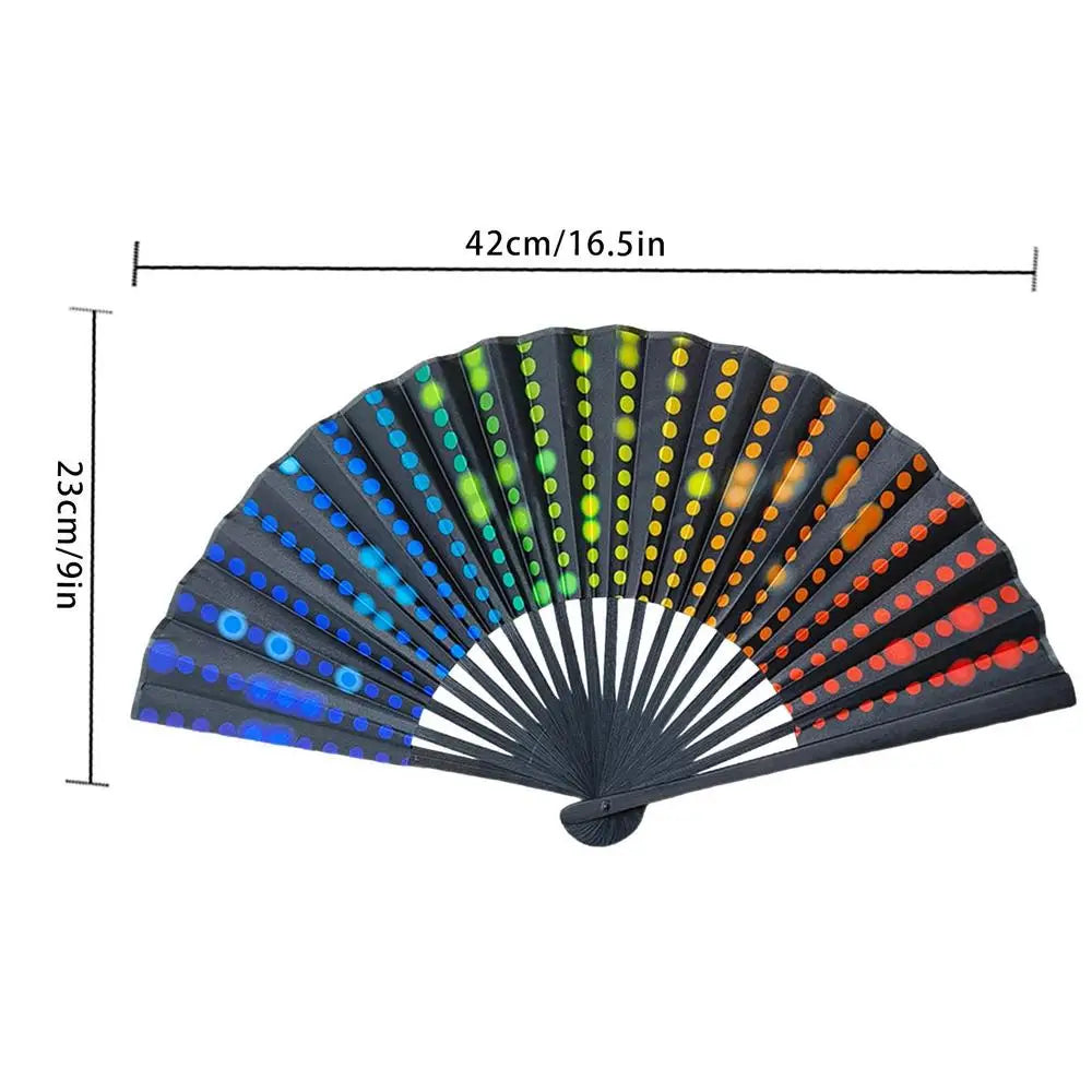 Chinese Style Pattern Hand Held Fans Bamboo Satin Cloth Folding Handheld Folded For Church Wedding Hand Fan Cool Bamboo Hand Fan Type D CHINA