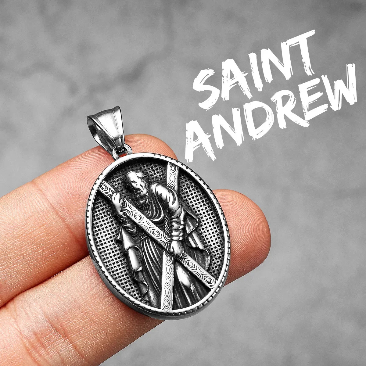 Catholic Padre Pio Powerful Amulet Stainless Steel Men Necklace Pendant Chain Vintage Cool For Women Jewelry Gifts Wholesale