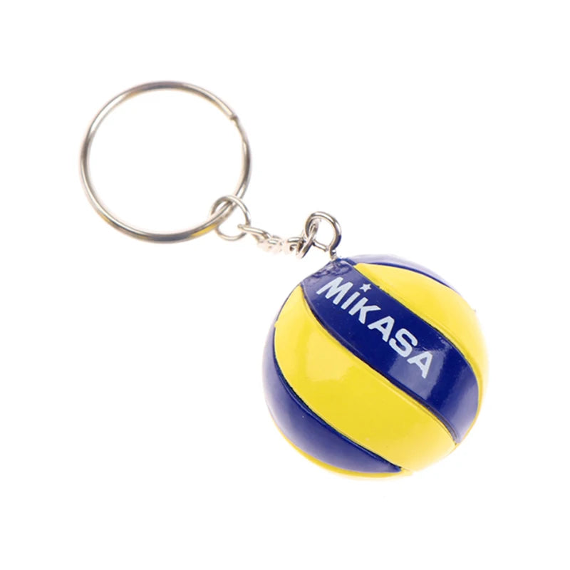 1xFashion PVC Volleyball Keychain Ornaments Business Volleyball Gifts Beach Ball Sport For Players Men Women Key Chain Gift