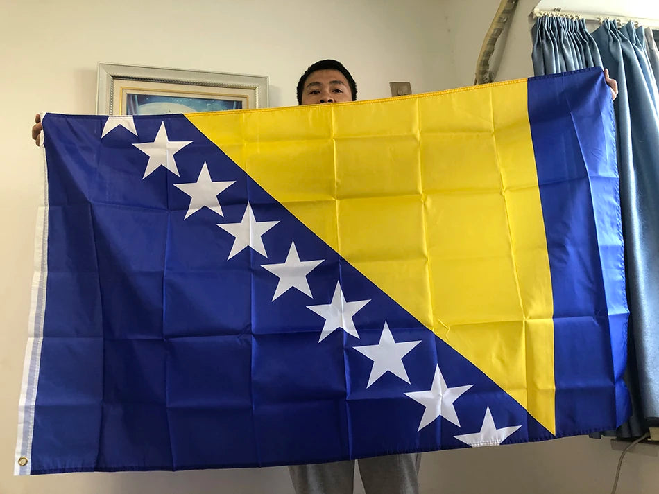 SKY FLAG 3X5Fts Bosnia and Herzegovina Flag 90X150cm BIH BA Bosna Hercegovina Flag for Decoration Hanging National Flag