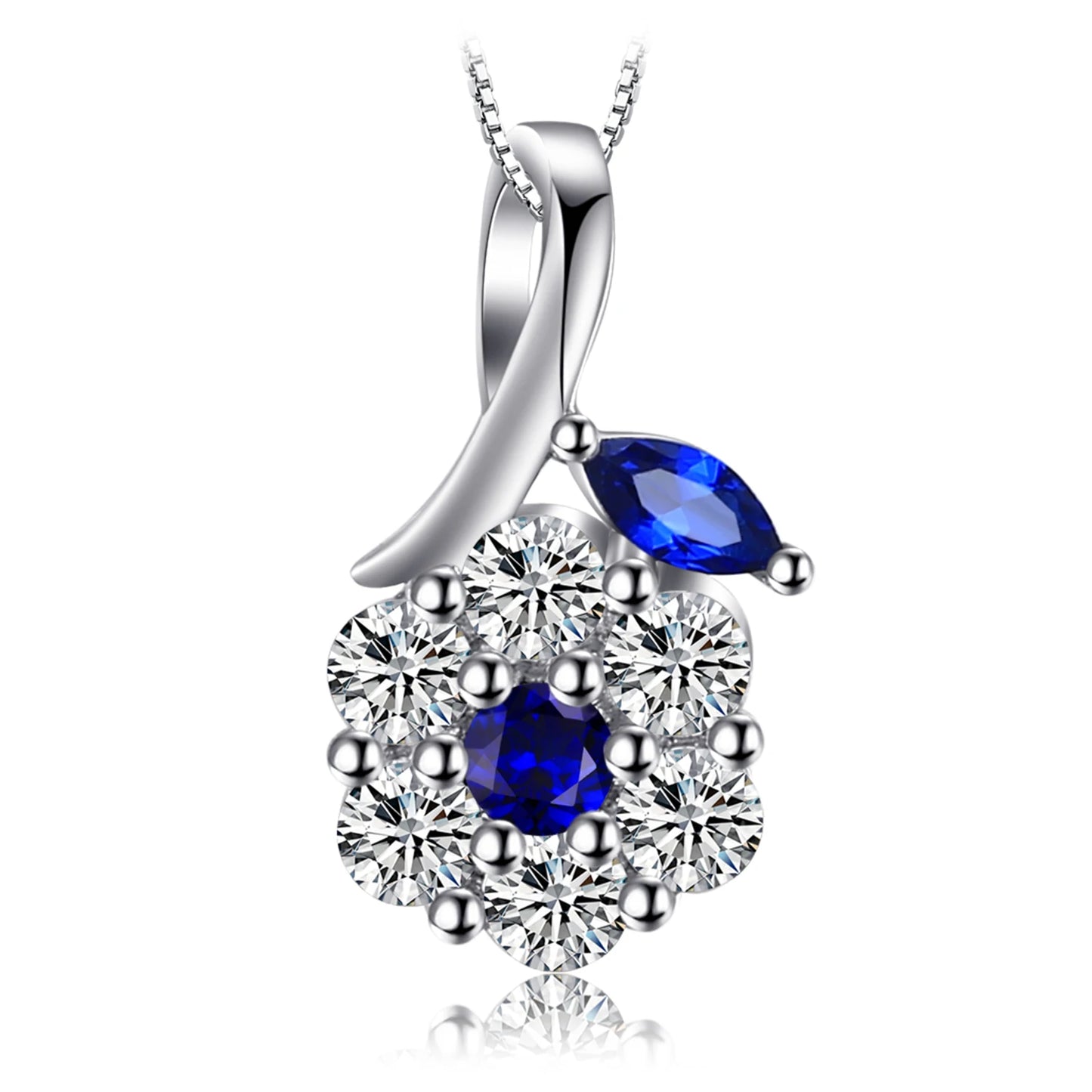 JewelryPalace Multiple Designs 925 Sterling Silver Colorful Gemstone Pendant Necklace for Women For Girl Fashion No Chain Created Spinel