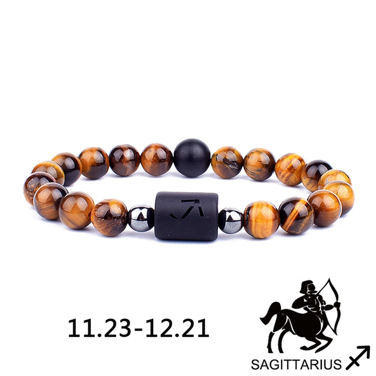 12 Zodiac Signs Constellation Charm Bracelet Men Women Fashion Tiger Eye Stone Beaded Bracelets Virgo Leo Libra Couple Jewelry