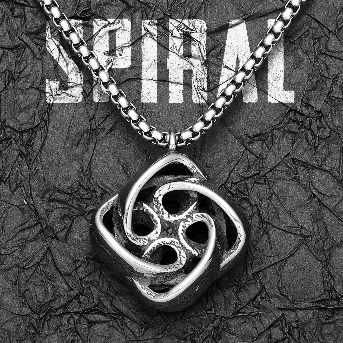 Celtic Knot Spiral Stainless Steel Men Necklaces Pendant Chain Punk Unique for Women Fashion Jewelry Gifts Wholesale Dropshiping