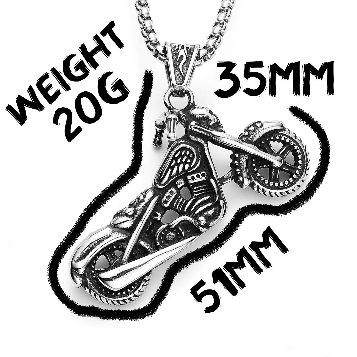 Vintage Punk Skull Motorcycle Biker Men Necklaces Stainless Steel Pendant Chain Women Jewelry Accessories Gifts Wholesale