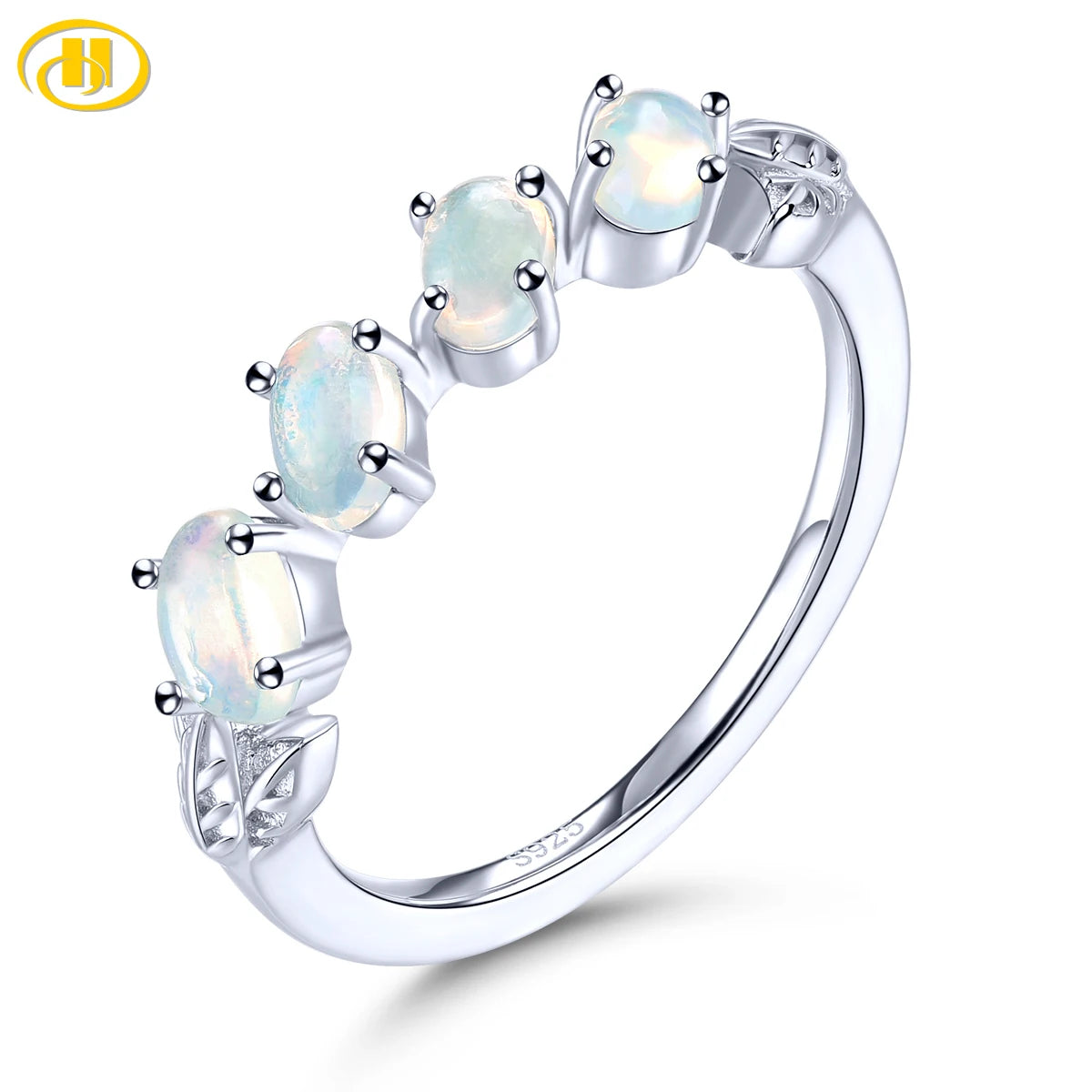 Natural Opal Solid Silver Rings 1 Carats Genuine Opal Gemstone Women Elegant Spring Style Fine Jewelry S925 Birthday Gifts