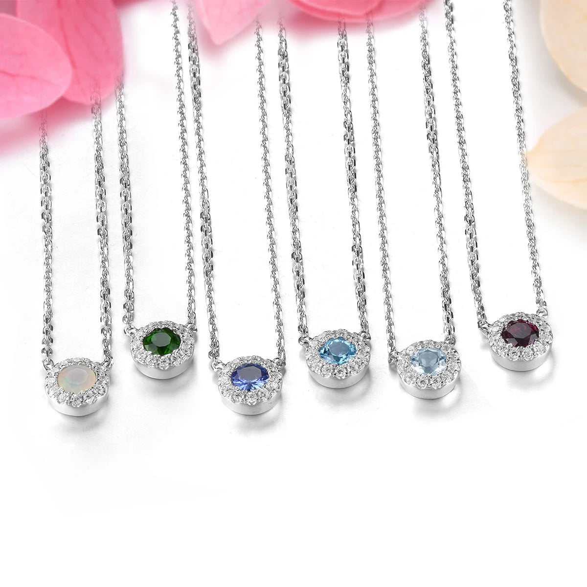 Natural Tanzanite Solid Sterling Silver Necklace Pendant 0.27 Carats Classic Round Shape Women Gifts Daily Decorations S925