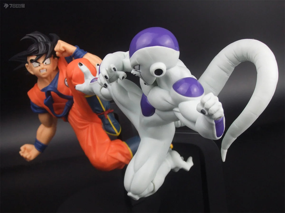 18CM Dragon Ball Z Son Goku & Frieza Figure Big Showdown Scene Battle Pose Model Toy Gift Ornament Collection Action Figure PVC