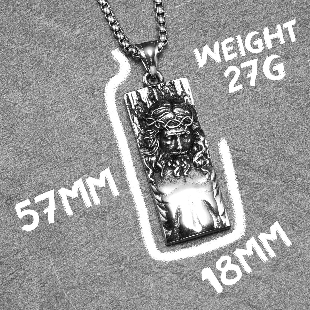 Jesus Retro Powerful Amulets Stainless Steel Men Necklaces Pendant Chain Punk For Women Fashion Jewelry Gifts Wholesale
