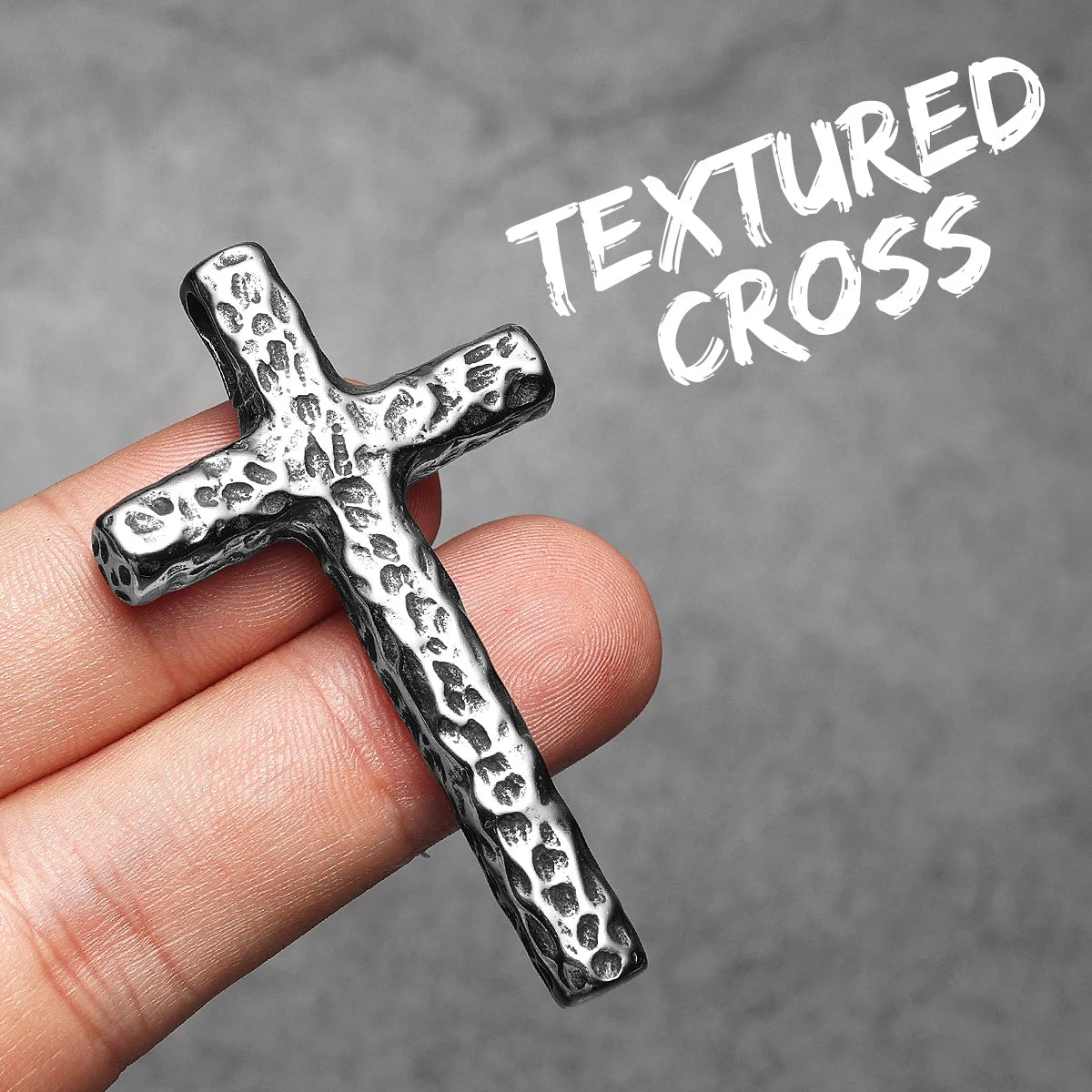 Texture Retro Cross Amulet Stainless Steel Men Necklaces Pendant Chain Punk For Women Fashion Jewelry Gift Wholesale Dropshiping