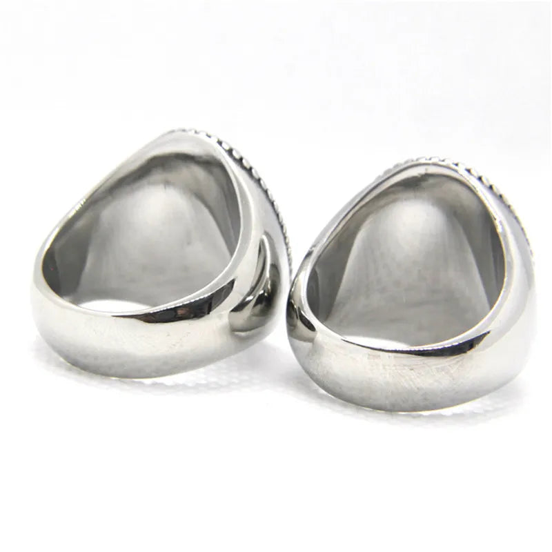 New Jesus Cross Solid Ring For Man 316L Stainless Steel Jewelry Polishing Punk God Ring Size 7-14