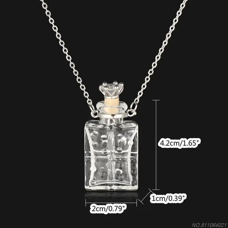 Transparent Heart Vial Bottle Necklaces Steel Chain Make Blood Vial Necklace Women Jewelry Gift Dropship