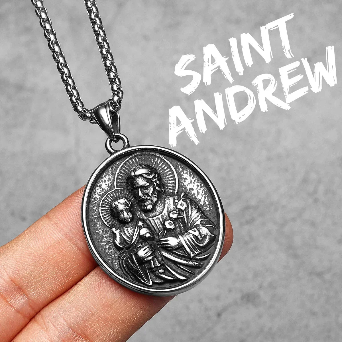 Virgin Mary Cross Powerful Amulets Stainless Steel Men Necklaces Pendant Chain Cool Thing for Girl Women Jewelry Gifts Wholesale