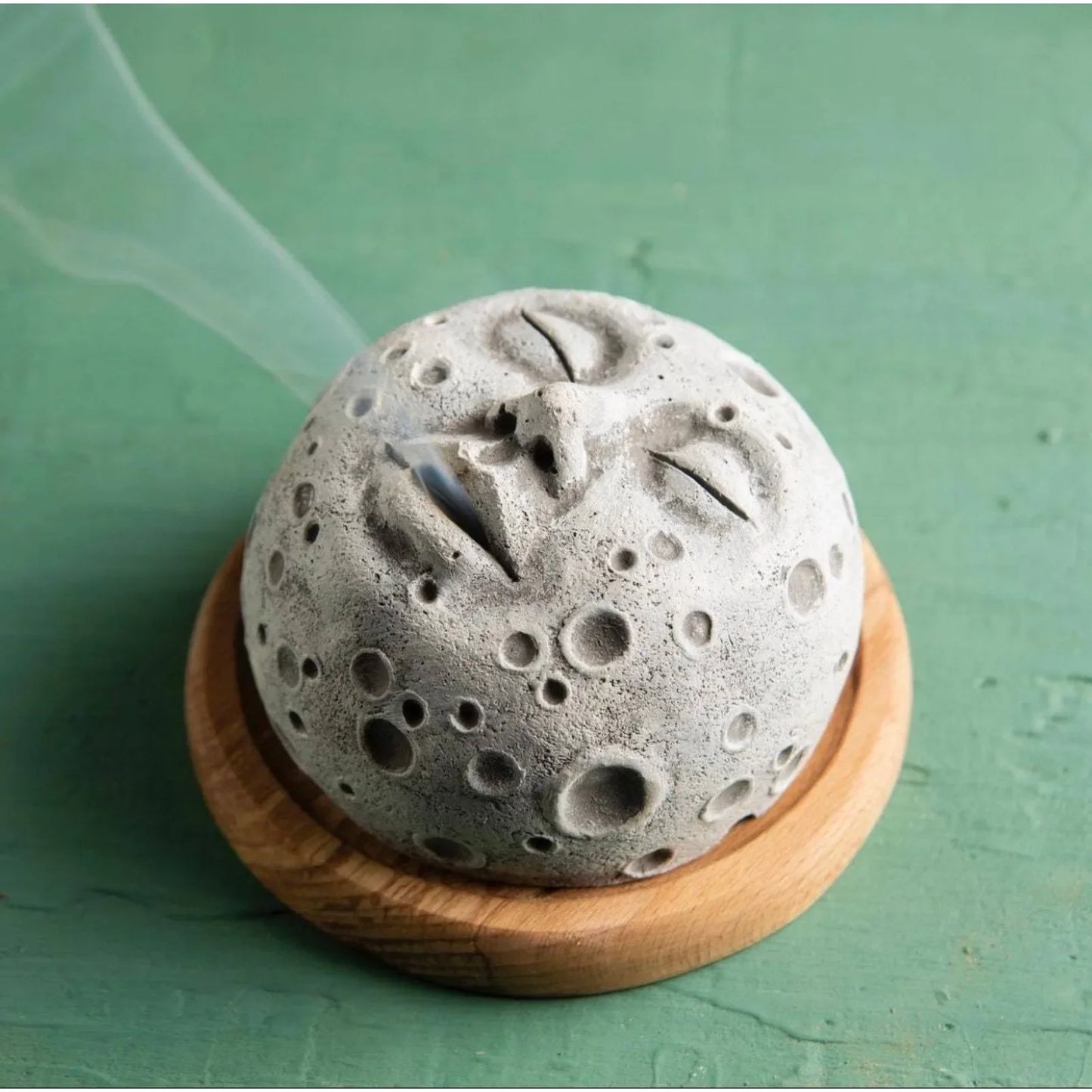 Incense Burner,Incense Burner Holder Unique Moon Face Incense Cone Burner Elevate Meditation Serenity Meets Aromatherapy.