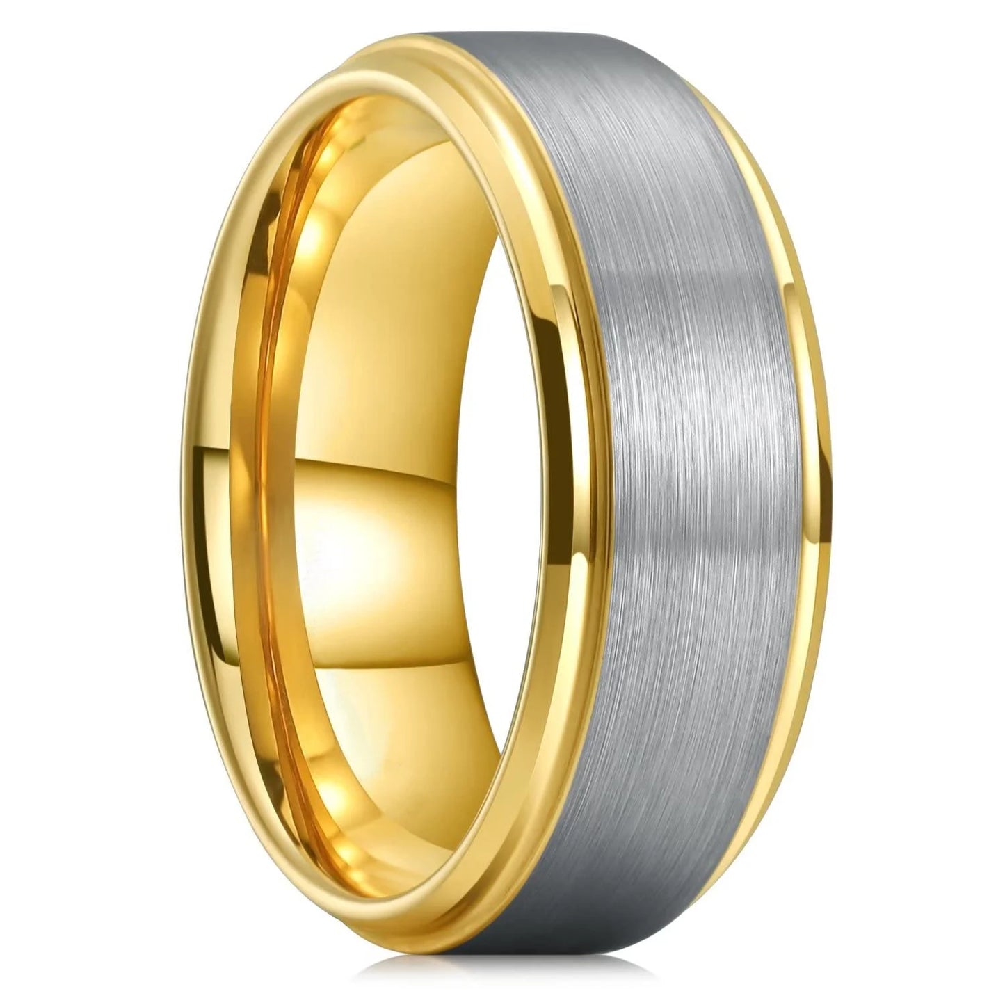 Fashion 8mm Green Color Titanium Stainless Steel Rings for Men Women Black Brushed Men Promise Rings Wedding Party Jewelry Gifts