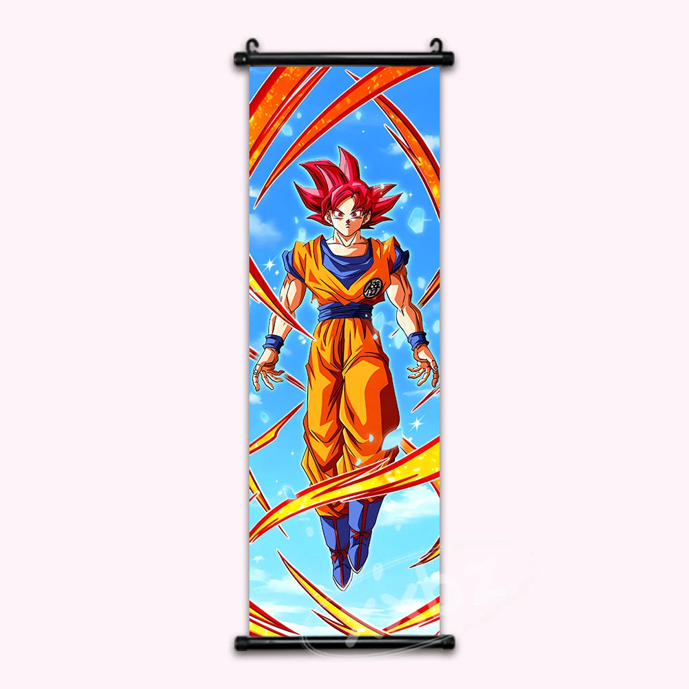 Anime Poster Dragon Ball Z Room Decor Goku Decorative Hanging Painting Vegeta Wall Art Gift Frieza Cartoon Scrolls Picture Goten qlz19-18 CHINA