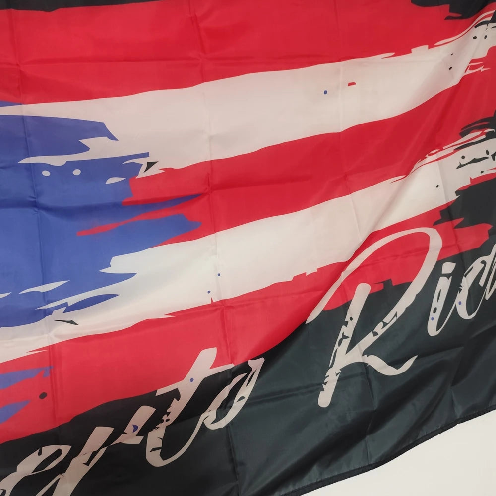 Puerto Rico Boricua Pride Flag 90x150cm Polyester Cultural Banner Reinforced Edges Brass Grommets for Indoor/Outdoor Wall Decor