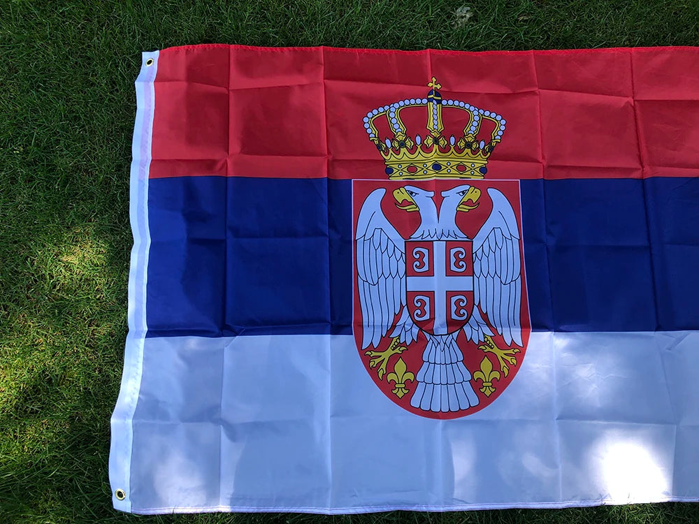 SKY FLAG  90x150cm Serbia Flag 3x5fts High Quality Polyester Hanging and Flying SRB RS Republika Srbija Serbia flags