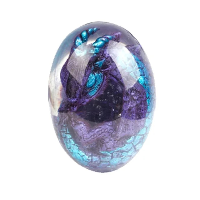 Lava Dragon Egg Resin Statue Ornamental Dinosaur Eggs Collection Kid Gift Toy Sculpture Crystal Gemstone Souvenir Home Decor2023 A Blue