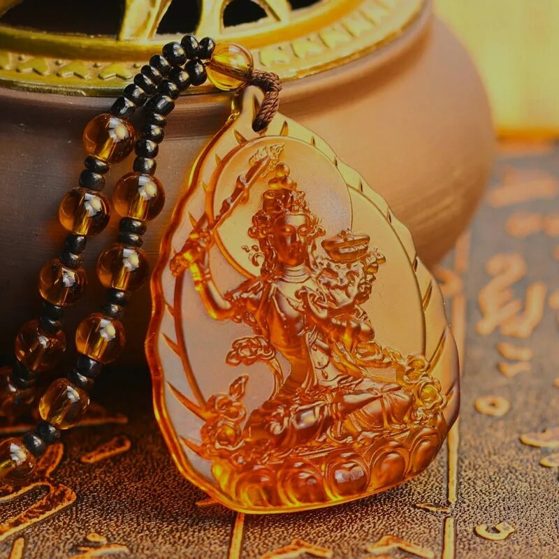 High Quality Unique Natural Quartz Carved Buddha Lucky Amulet Pendant Necklace For Women Men Sweater Pendants Jewelry New 14
