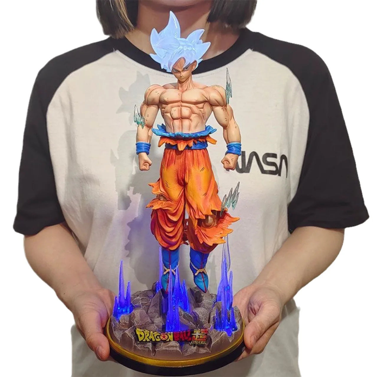 32cm Dragon Ball Z Ultra Instinct Goku Figure Gk Anime Figure Large Luminous PVC Collectible Model Statue Doll Toy Gifts