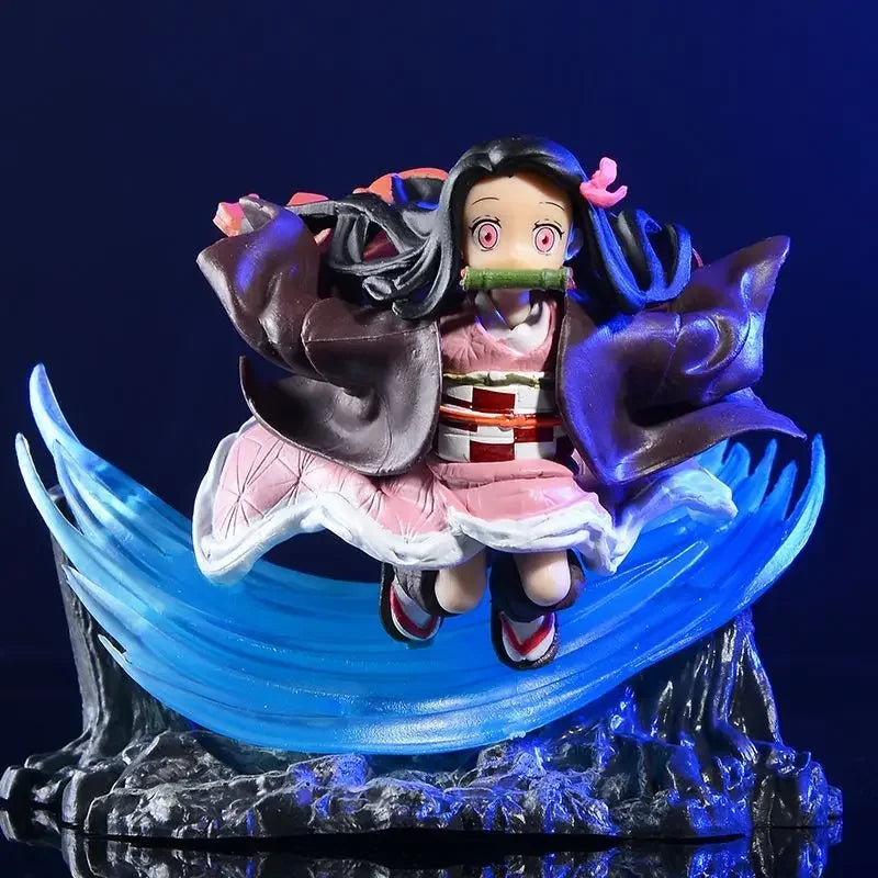11cm Demon Slayer Figures Running Kamado Nezuko Action Figures Cute Kimetsu No Yaiba PVC Anime Model Collection Toys Doll Gifts with box