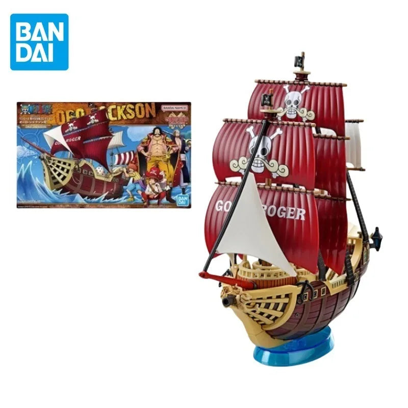 Bandai One Piece Model Grand Ship Series Gol D Roger Oro Jackson Pirate Ship Anime Action Figures Model Boy Gift