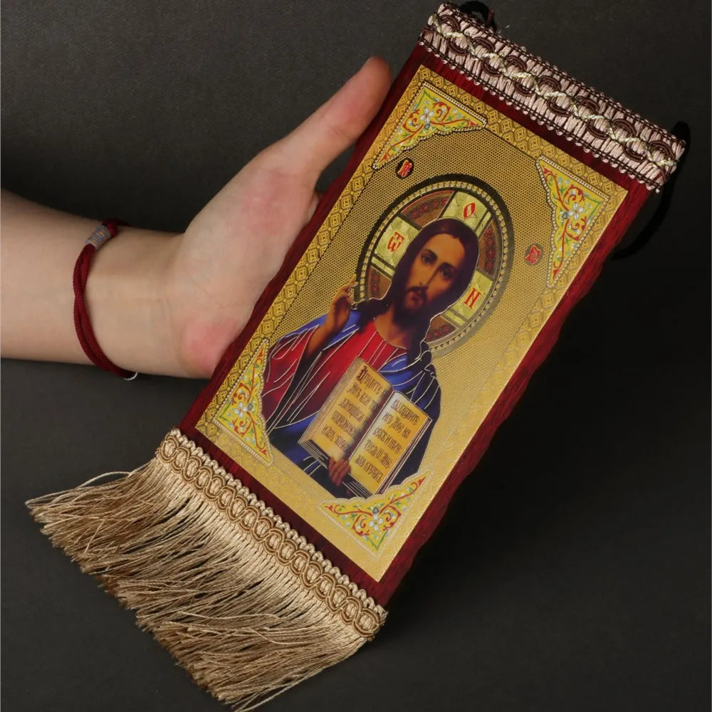 Jesus Christ The Teacher Tassel Hanging Home Wall Decoration Christian Holy Family Virgin Mary Icon Church Ornament Accessories
