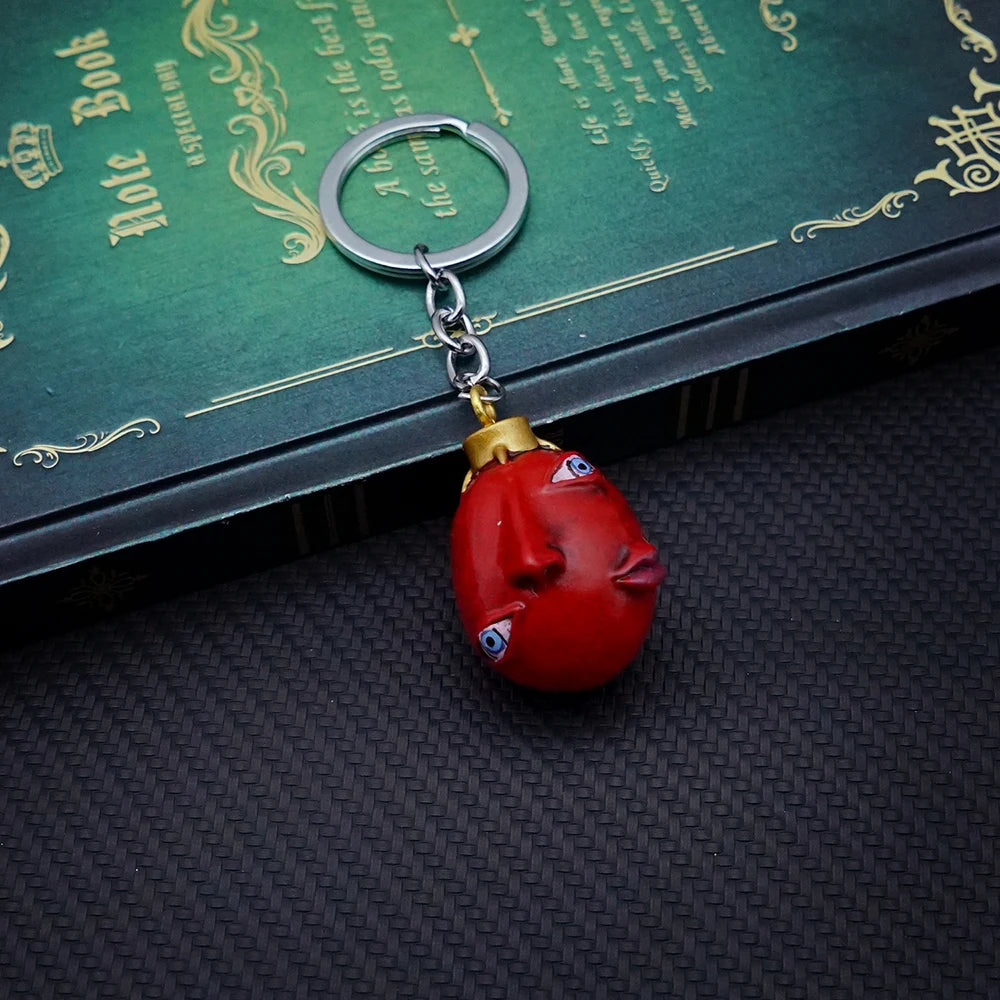 1997 Cartoon Keychain Behelit Griffith Egg Of King Keyring Keychains for Men Anime Accessories Car Key Ring Pendant llaveros