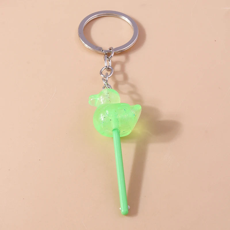 Lovely Resin Candy Lollipop Keychain Mini 3D Simulation Food Key Rings for Men Women Handbag Pendants DIY Kids Jewelry Gifts as picture shows 30