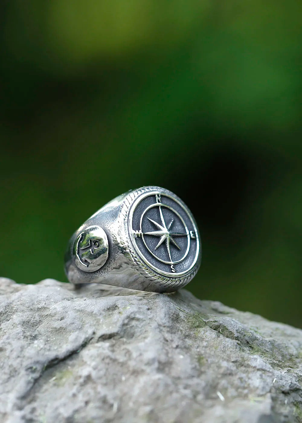 2022 NEW Men's 316L stainless steel rings Vintage Viking Cross Compass Runic Pirate fashion jewelry