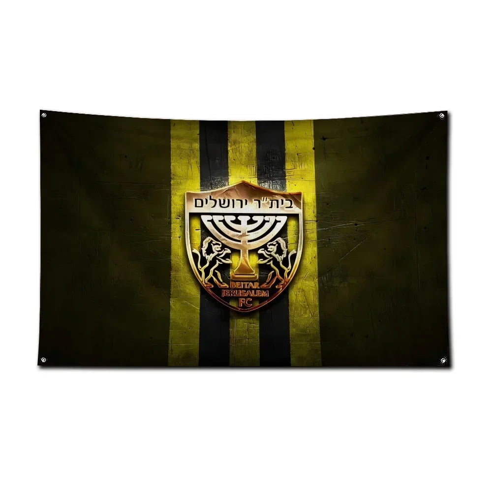 Beitar Jerusalem FC Polyester Printed Banner for Garage or Outdoor Decor Show Team Spirit and Unique Style