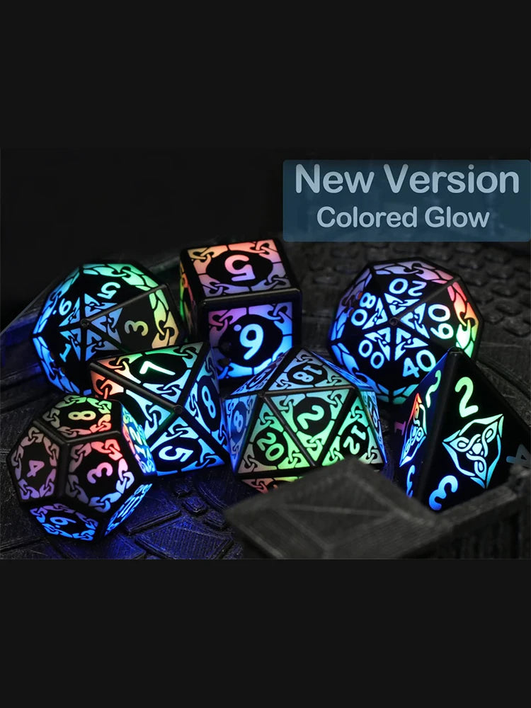 LED Dice Set , DND Dice, Shake to Light Up Colorful Dice, Dungeon and Dragons Dice , Role Playing Dice for D&D Table Games colored glow