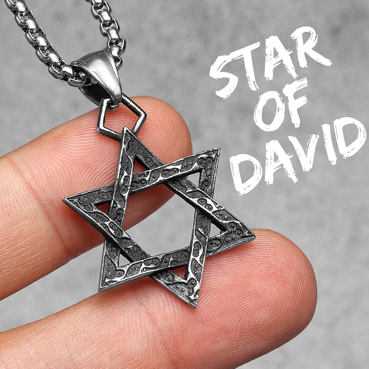 Star Of David Seal of Solomon Stainless Steel Men Necklaces Pendant Chain Punk For Women Fashion Jewelry Gifts Wholesale