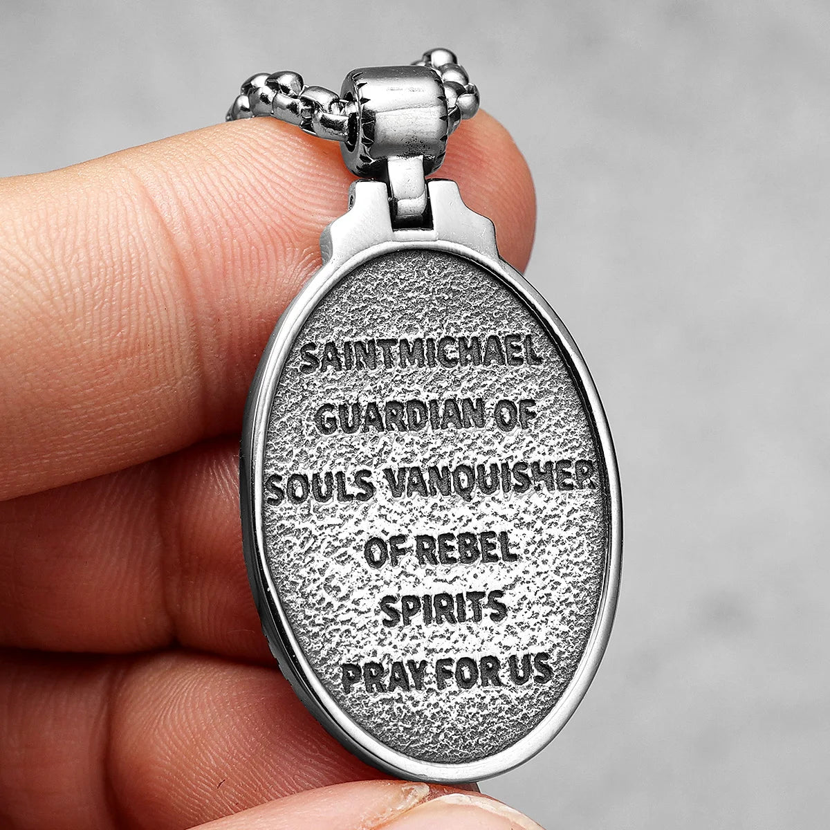 Archangel St.Michael Guardian Stainless Steel Men Necklaces Pendant Chain Punk Stylish For Women Fashion Jewelry Gifts Wholesale