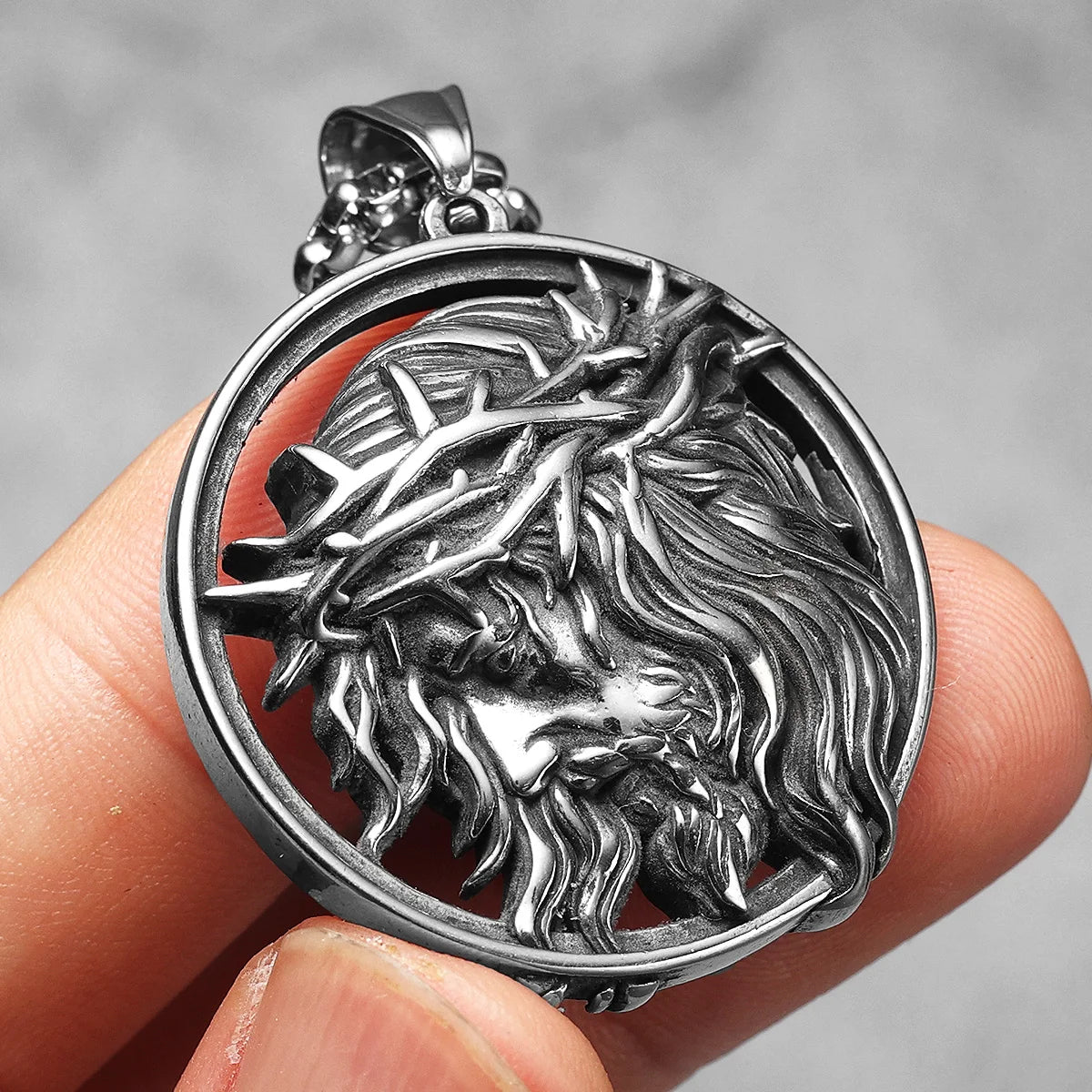 Crown of Thorns Christian Jesus Stainless Steel Men Necklaces Pendant Chain Powerful Amulet  for Women Jewelry Gifts Wholesale