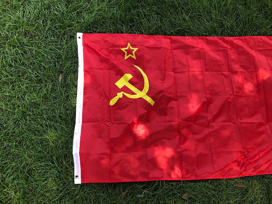 SKY FLAG Red CCCP Flag 90x150CM Union of Soviet Socialist Republics 3x5fts Super-Poly Indoor Outdoor USSR Country Russian Banner