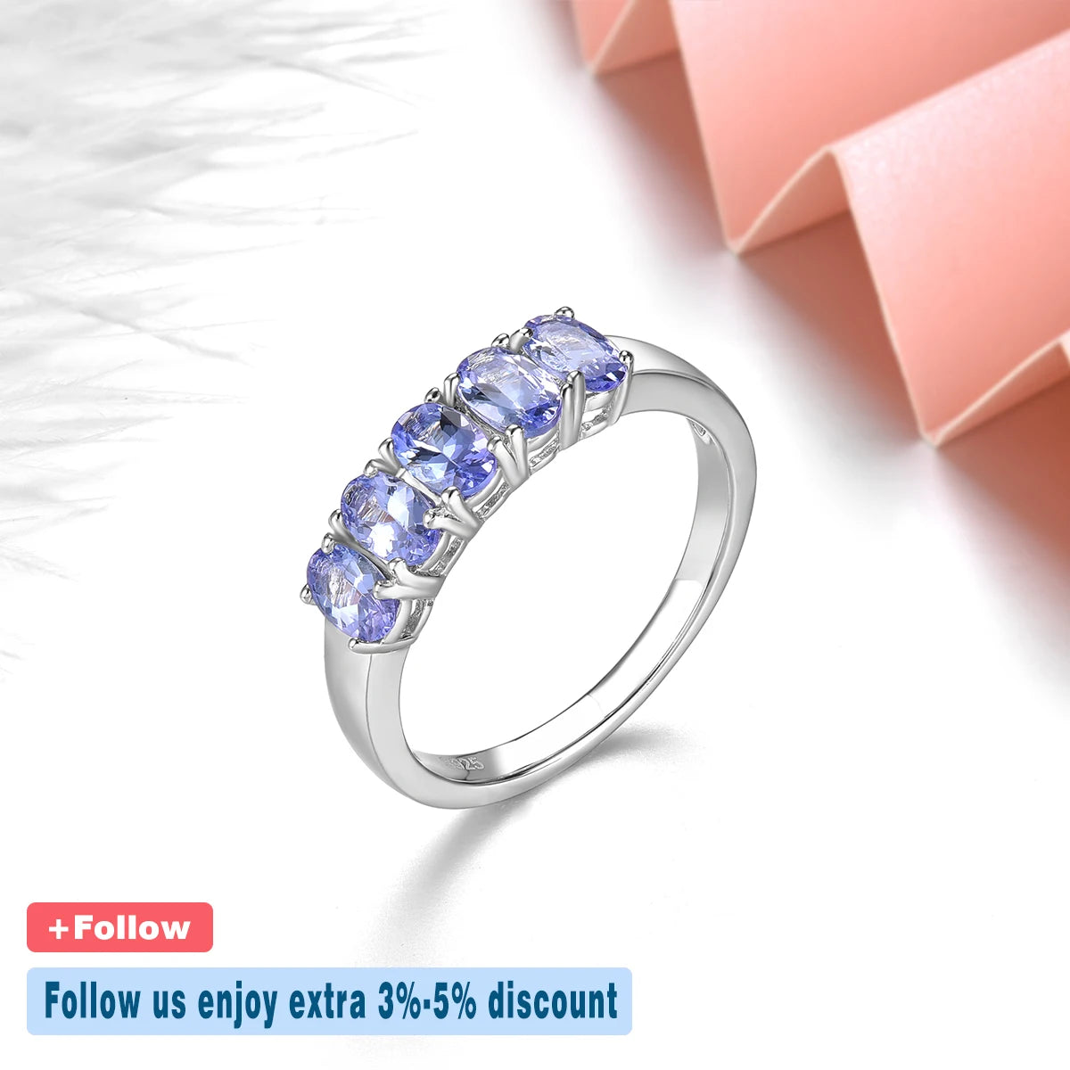 Natural Tanzanite Solid Silver Women Ring 1.2 Carat Genuine Gemstone Classic Wedding Anniversary Fine Jewelry Gifts Top Quality