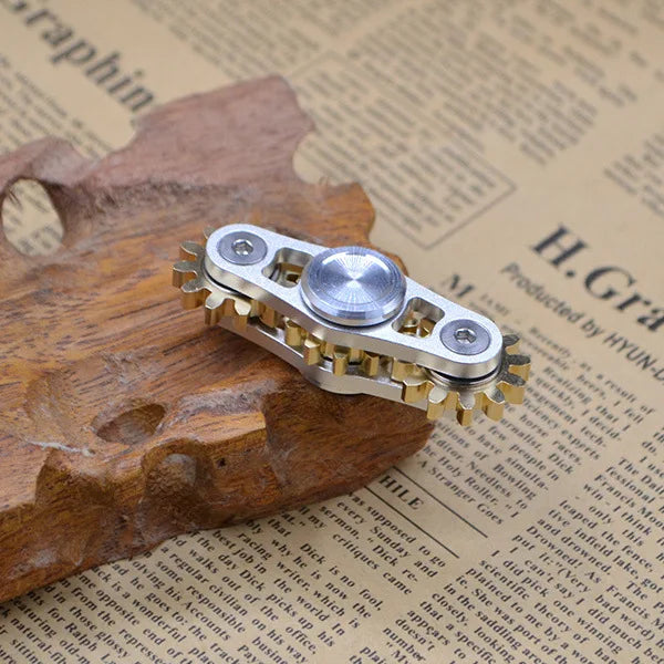 New design gear fingertip gyroscope rotor all copper Fidget nine tooth linkage EDC metal alloy rotor focusing decompression toy