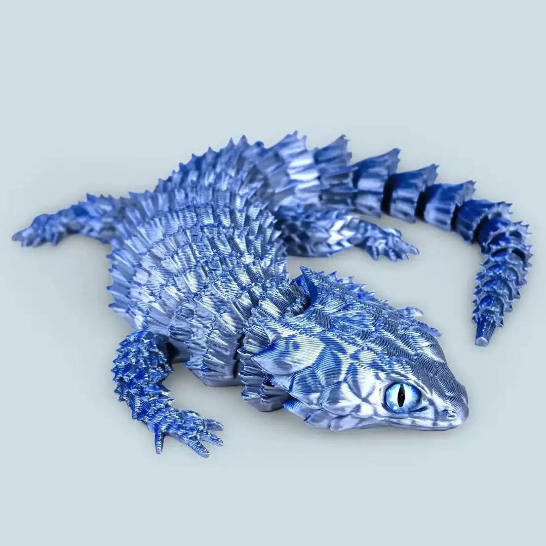 3D Printed Conjoined Lizard Statue Ornaments, Movable Cartoon, Creative Desk Plants, Rockery, Fish Tank Landscaping Decoration