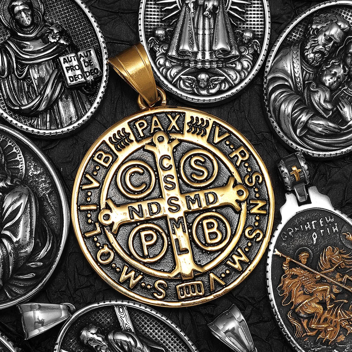Angel Wing Cross Jesus Masonic Amulet Stainless Steel Men Necklaces Pendant Chains New For Women Fashion Jewelry Gifts Wholesale