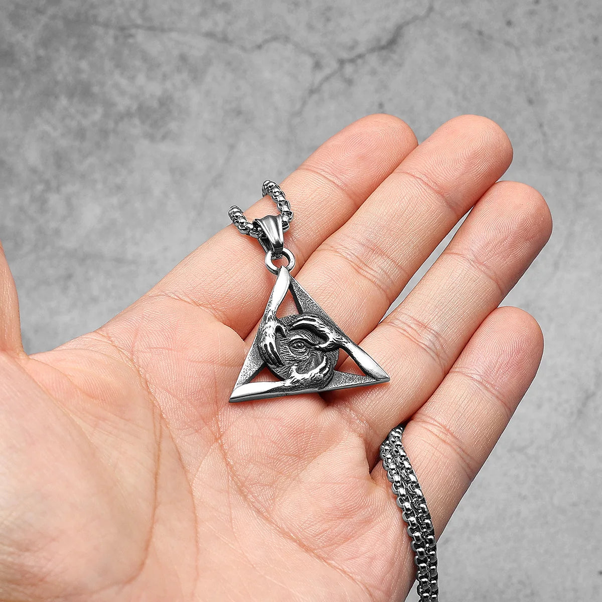 Freemasonry Eye of Light Stainless Steel Men Necklaces Pendant Chain Punk For Women Fashion Jewelry Gifts Wholesale Dropshiping