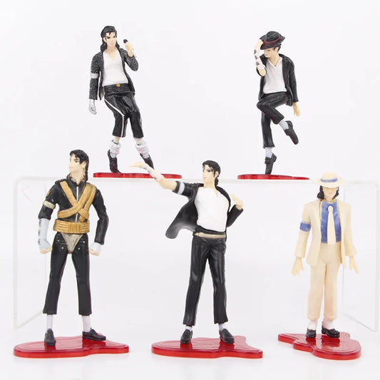 5pcs/set Michael Jackson PVC Action Figure Model Toys 11cm 01 pack by bag