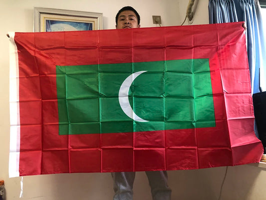 SKY FLAG  Maldives National flag 90*150cm High quality polyester double sided printing Hanging flag for HOME decoration