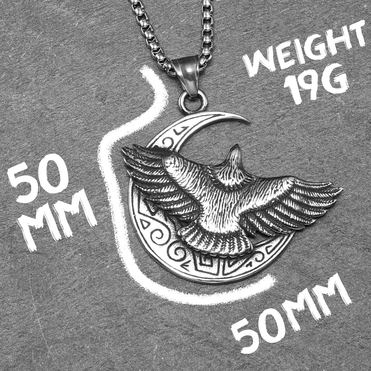 Moon Fly Eagle Stylish Stainless Steel Men Necklaces Pendant Chain Punk For Women Fashion Jewelry Gifts Wholesale Dropshiping
