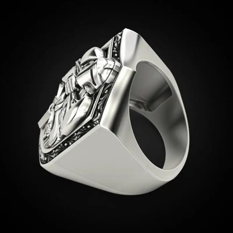 Vintage Jewelry Retro Templar Shield Rings for Men Punk Rock Party Biker Boho Stainless Steel Ring Mens Jewellery Anillo Hombre