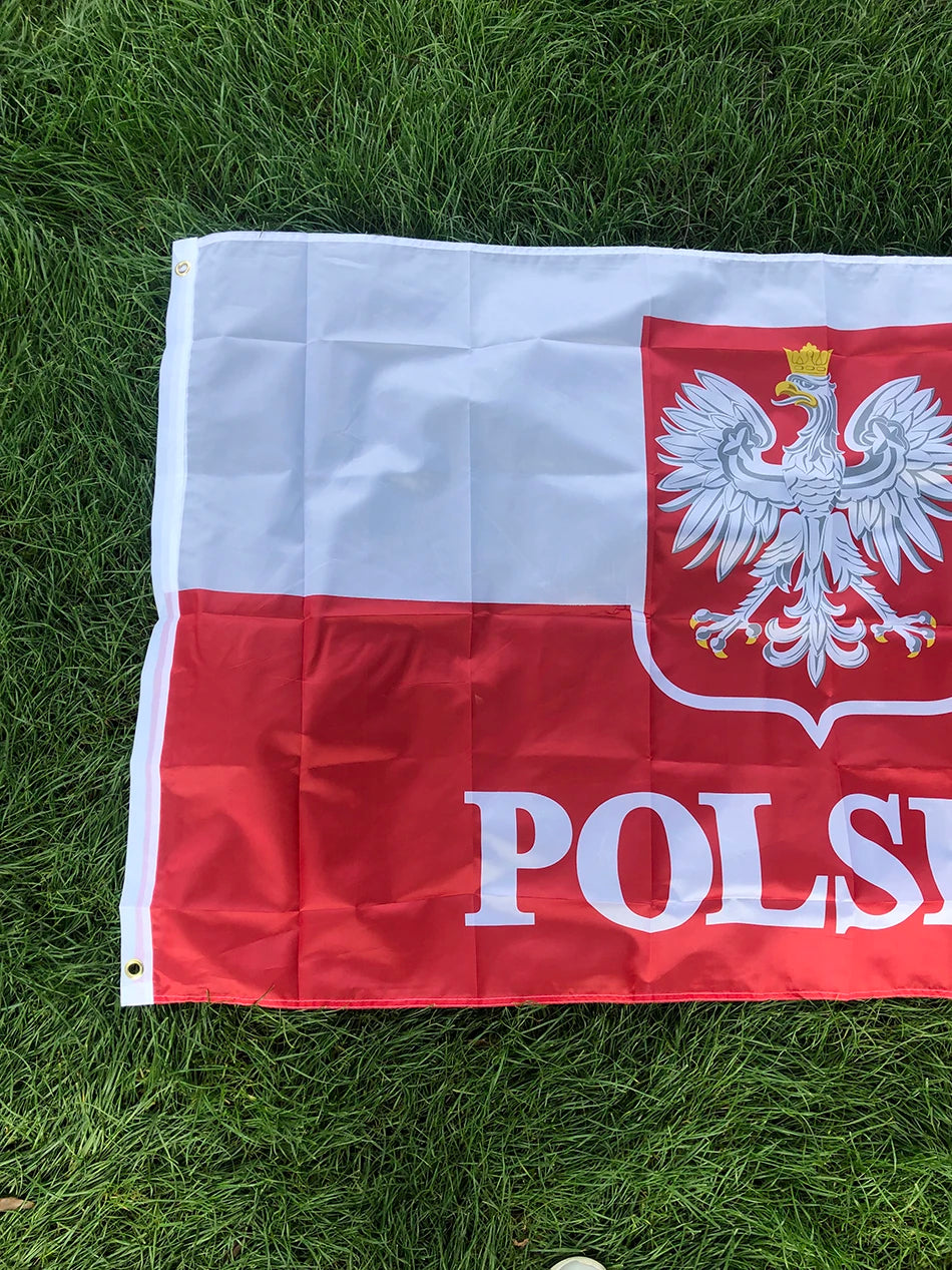 SKY FLAG 90*150cm The Republic Of Poland Eagle flag polish flags white red EU Poland flags Indoor Outdoor Home Decoration