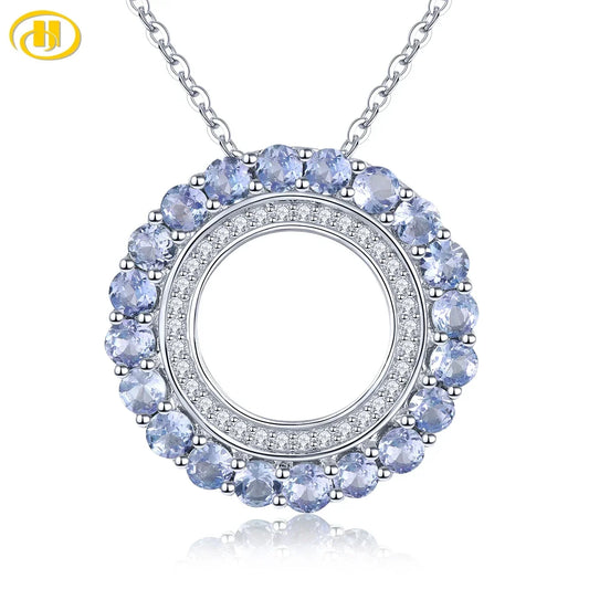 Natural Tanzanite Solid Sterling Silver Pendants 1.5 Carats Light Colors Women Classic Fine Jewelrys S925 Top Quality Gifts