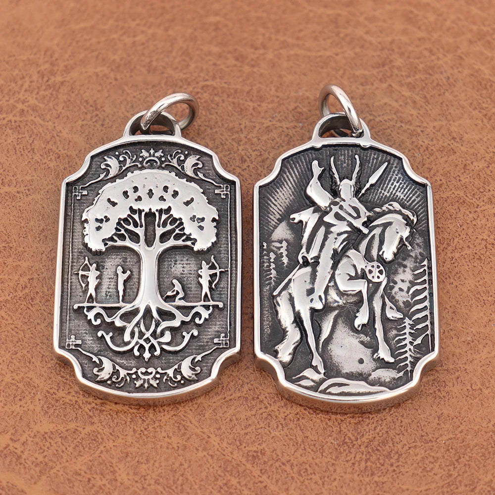 Stainless Steel St Michael Series Necklace Pendant for Men Women - Catholic Patron Saint Medal, Sacred Amulet Protection Gift