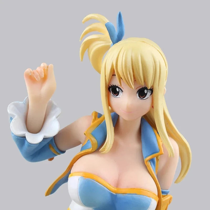 Anime Sexy Girls Figure Fairy Tail Lucy Heartfilia 1/8 Scale Natsu Dragneel PVC Action Figure Collectible Model Adult Toys Doll